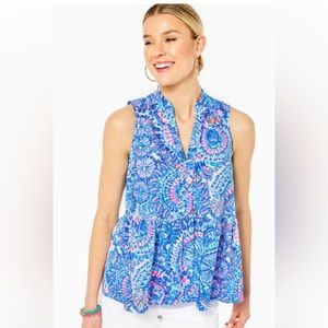 Lilly Pulitzer Novella ruffle hem top